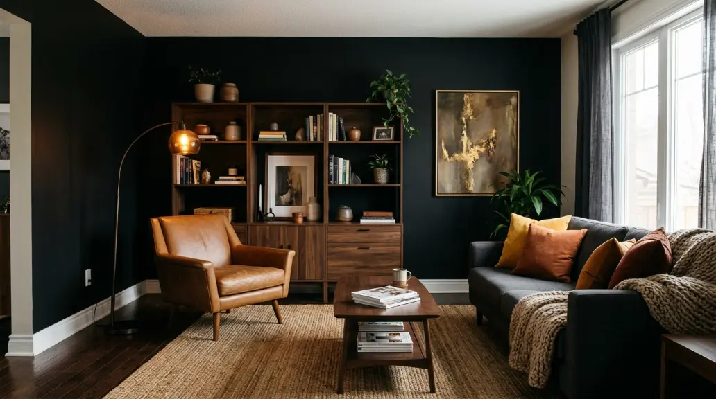 Black and Brown Living Room Palette