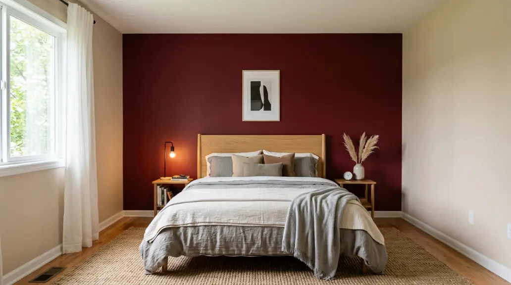Cherry Red Velvet Headboard