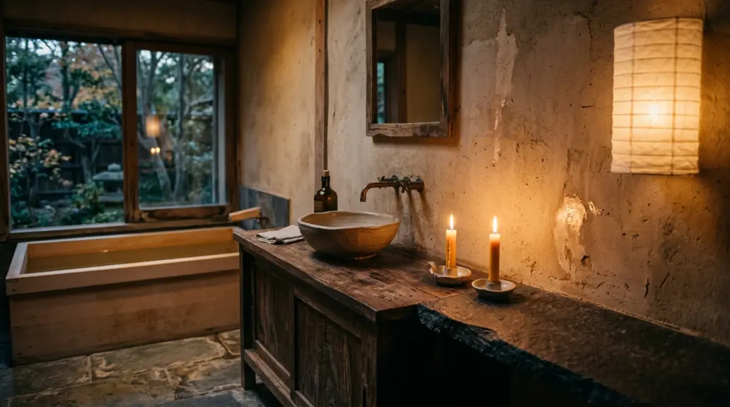 Use Aged Brass or Copper Fixtures