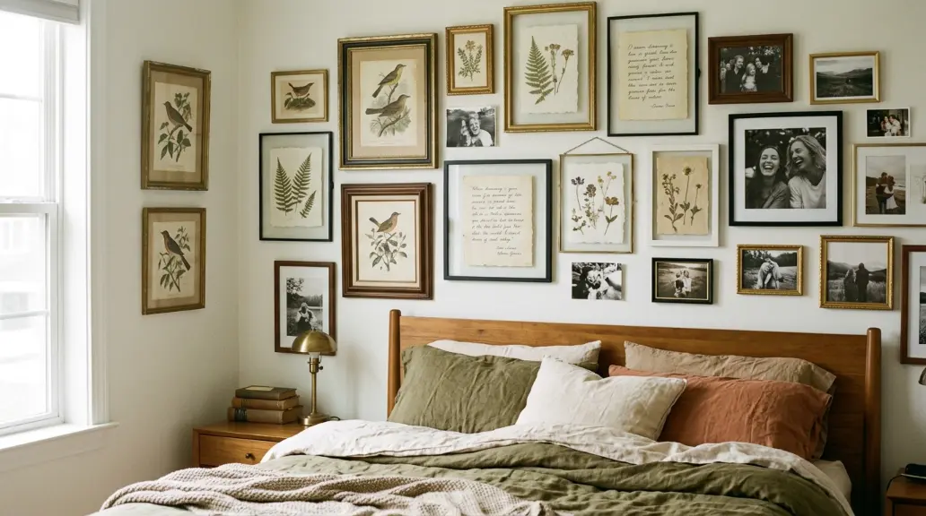 A Gallery Wall With Personal Artwork