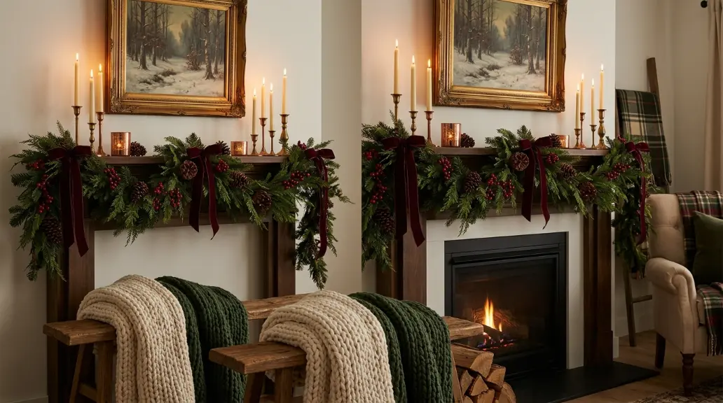 Winter Coziness With Layers and Candlelight