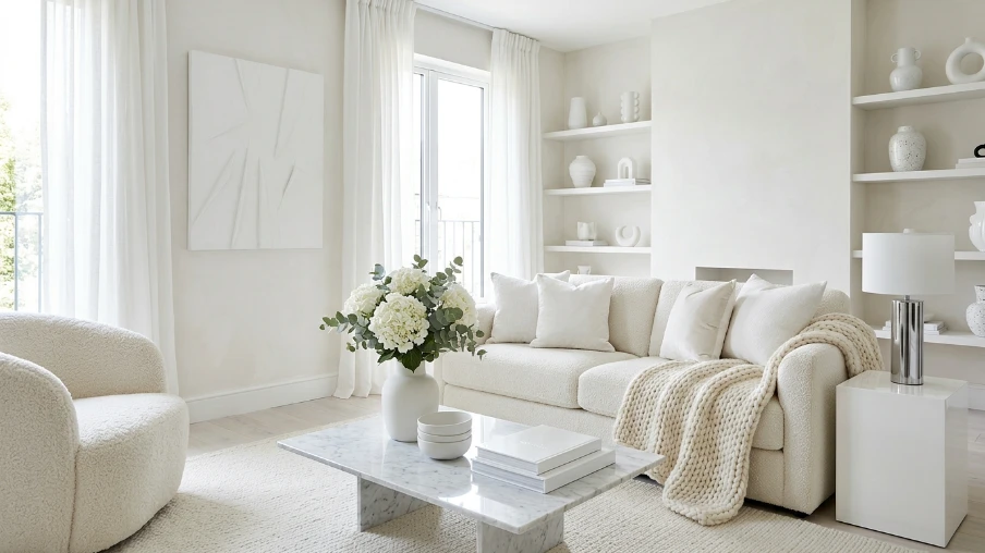 Layered White-on-White Styling\
