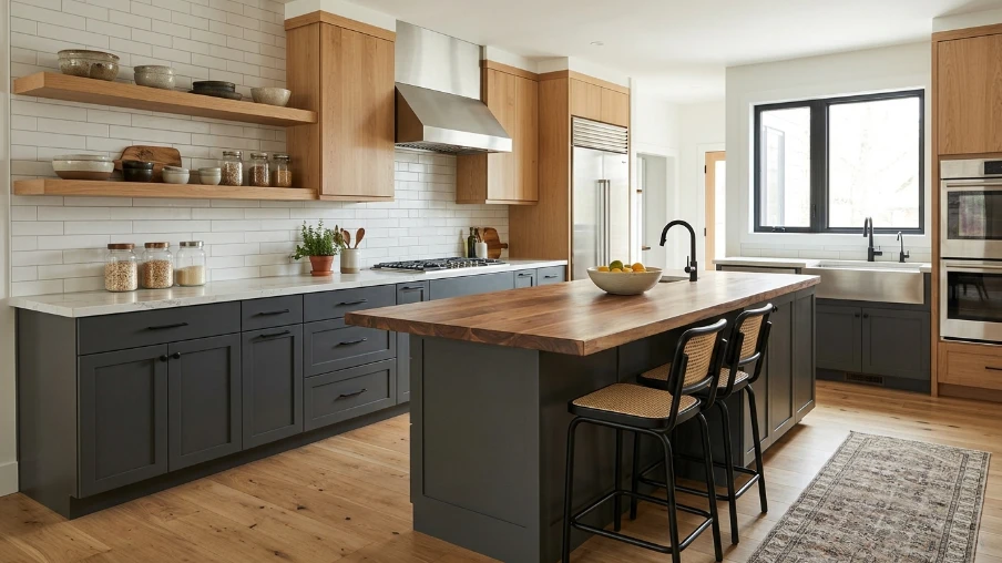 Kitchen with Natural Wood Accents