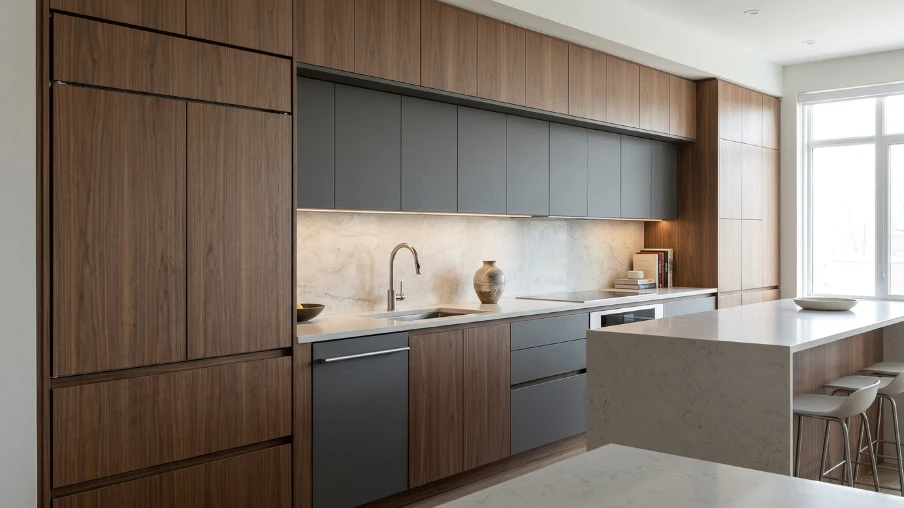 Kitchen with Integrated Appliances