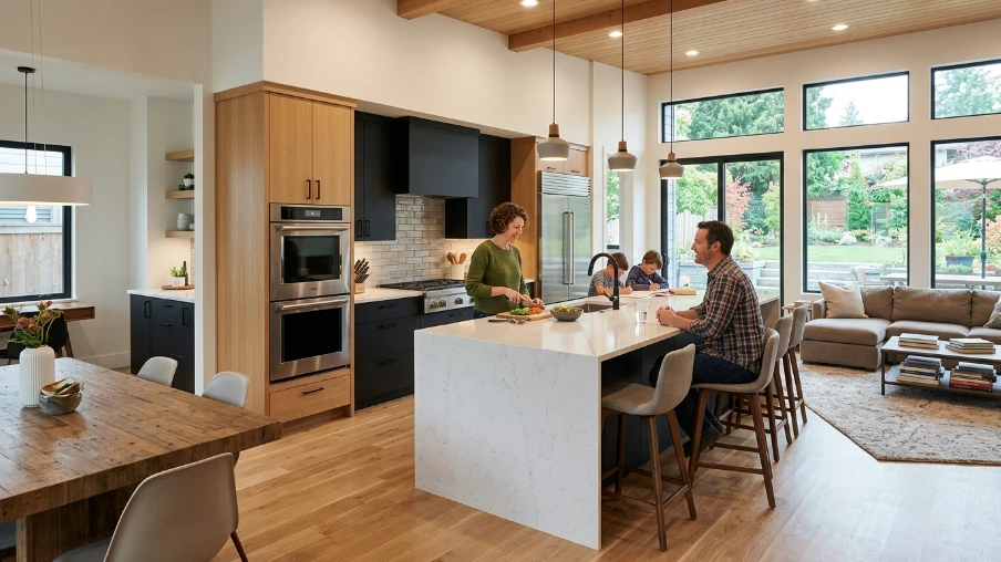 Open Concept Kitchen with Island