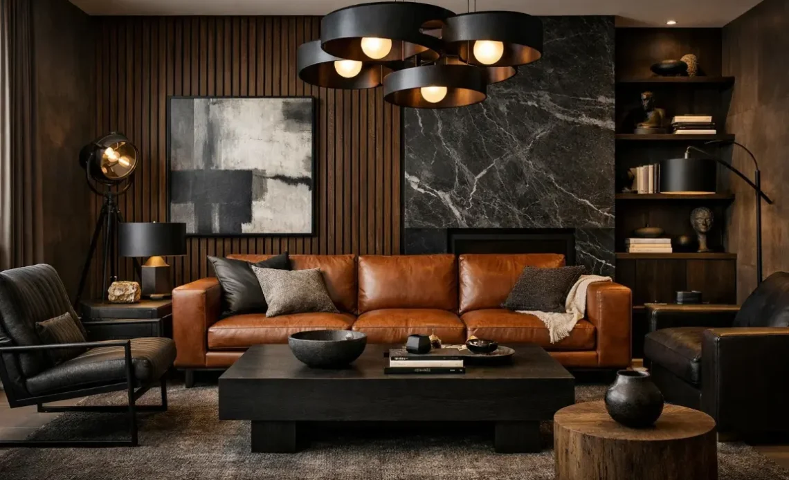 16 Bold Ideas for Masculine Living Room Design Cool Setups