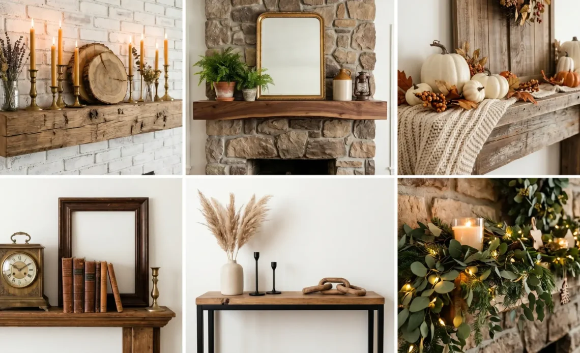 18 Unique Rustic Mantel Decorating Design Ideas Inspirations