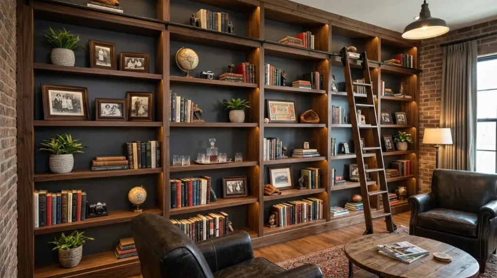 Built-In Shelving as a Focal Point