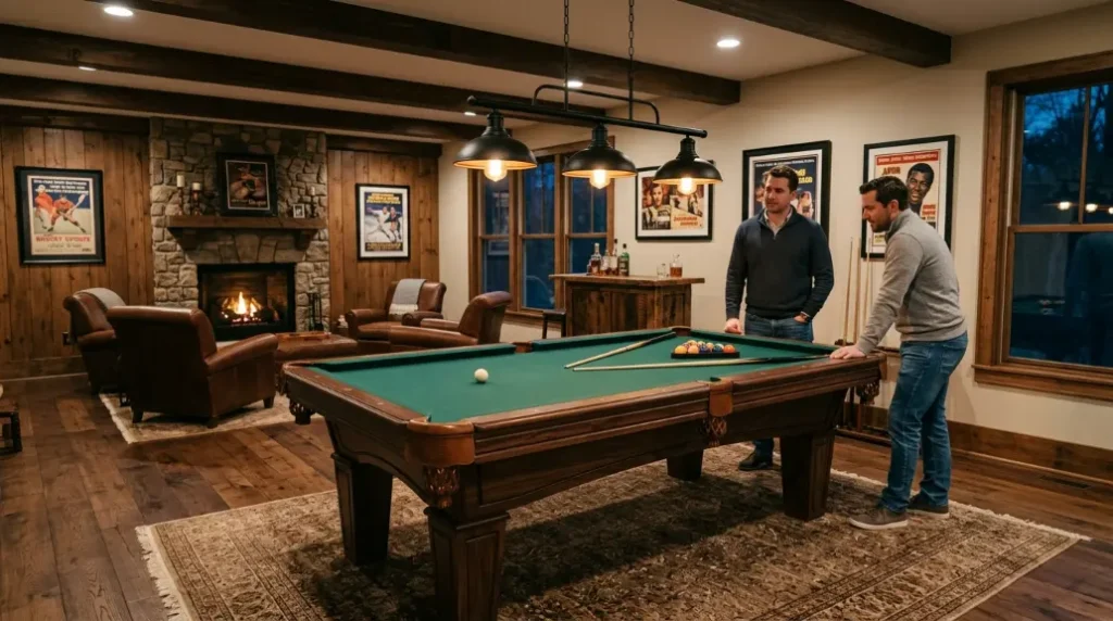 Entertainment Room with a Pool Table