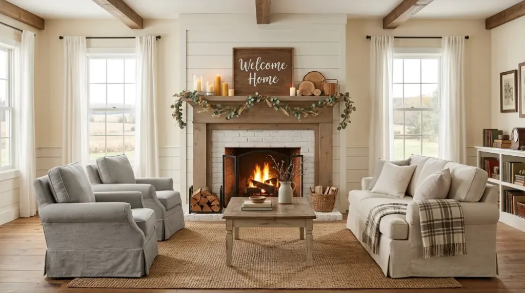 Style a Fireplace as the Heart of the Room