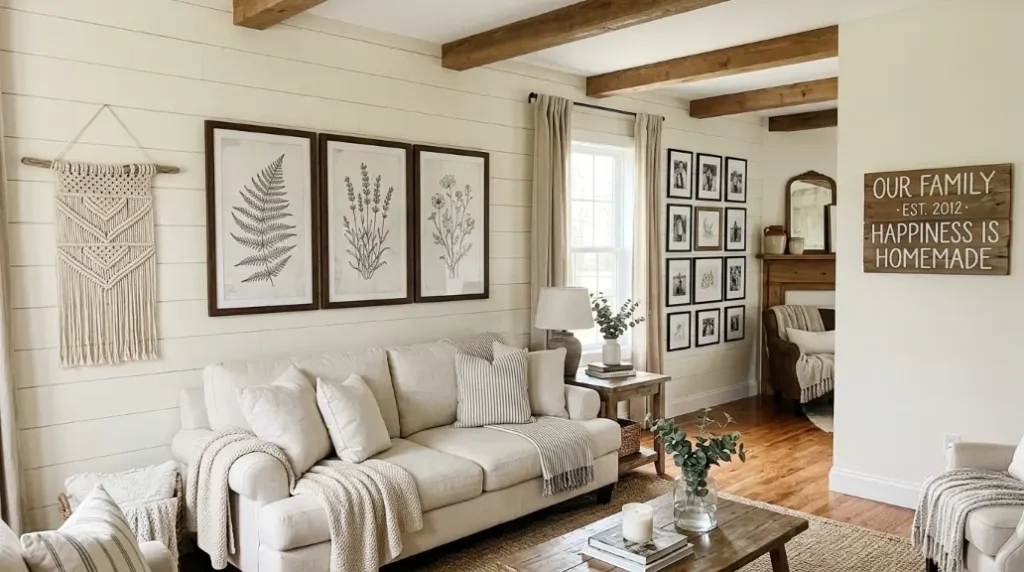 Incorporate Farmhouse Wall Decor Without Overdoing It
