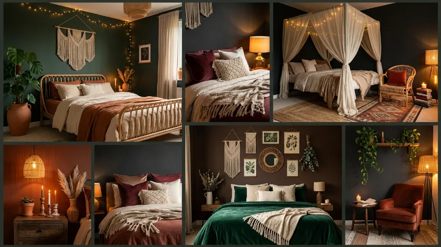16 Stunning Dark Cozy Boho Bedroom Styles for a Dreamy Space