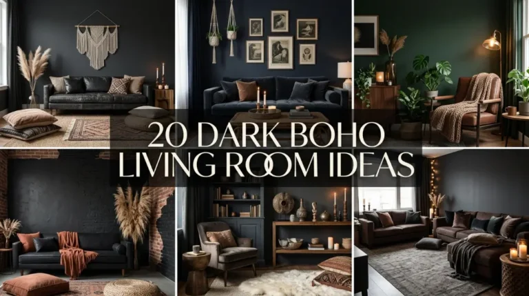 20 Dark Boho Living Room Ideas for Cozy & Moody Home 2026!