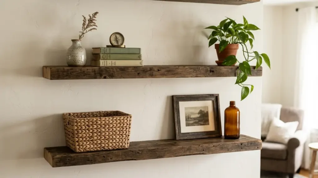 Add Open Rustic Shelving