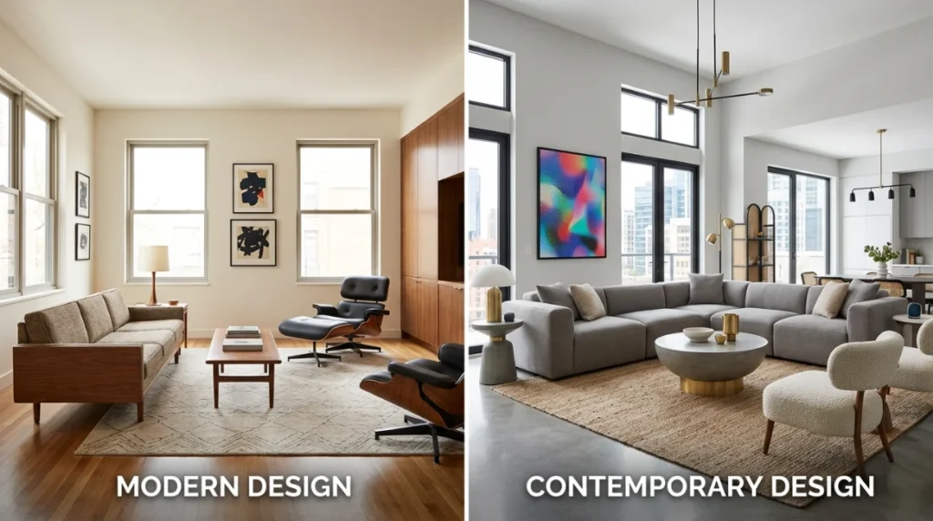 Modern vs Contemporary Design Core Differences