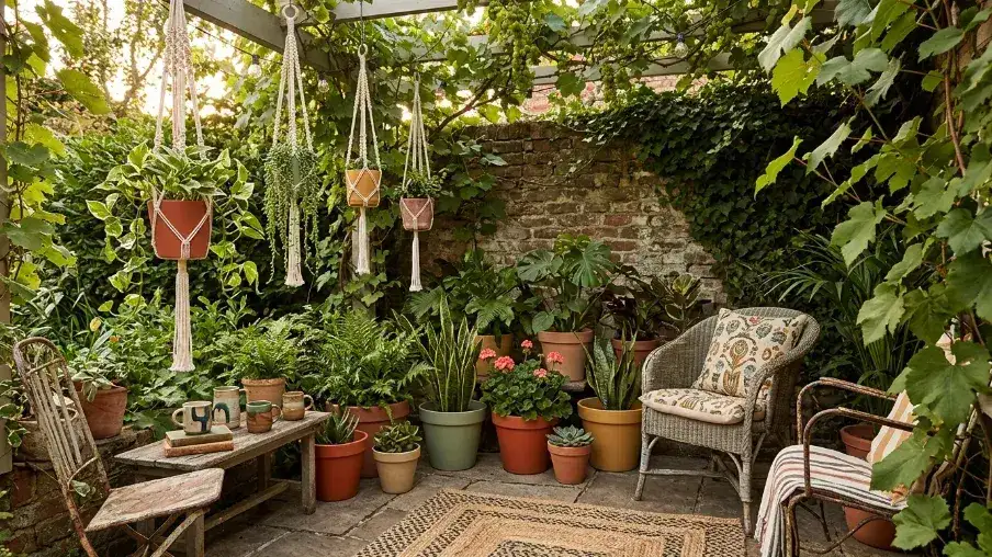 Boho Patio Makeover on a Budget
