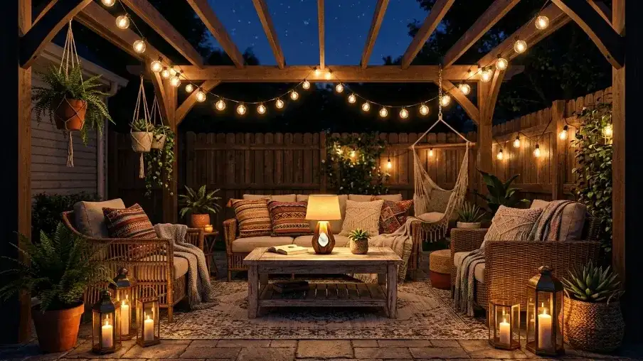 String Lights for Boho Atmosphere