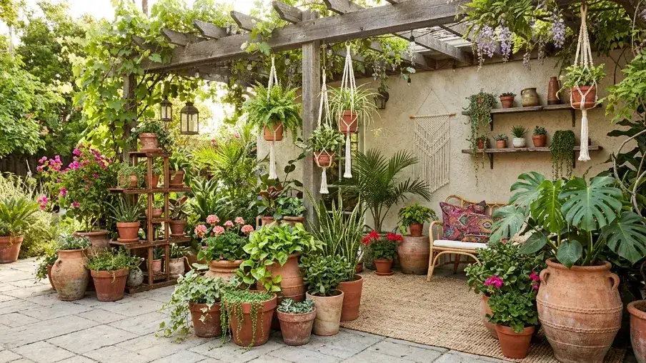 Abundant Potted Plants