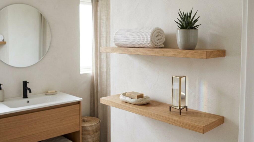 Use Floating Shelves Sparingly