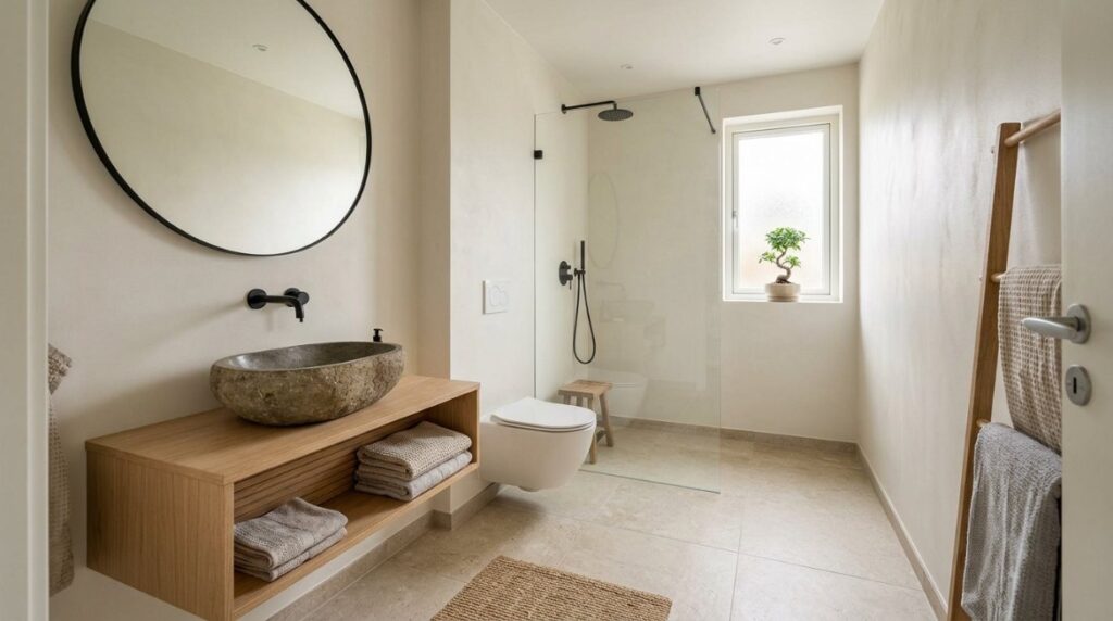 Create a Japandi Bathroom in a Small Space