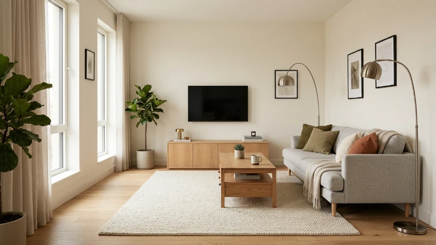 . The Minimalist Apartment Living Room