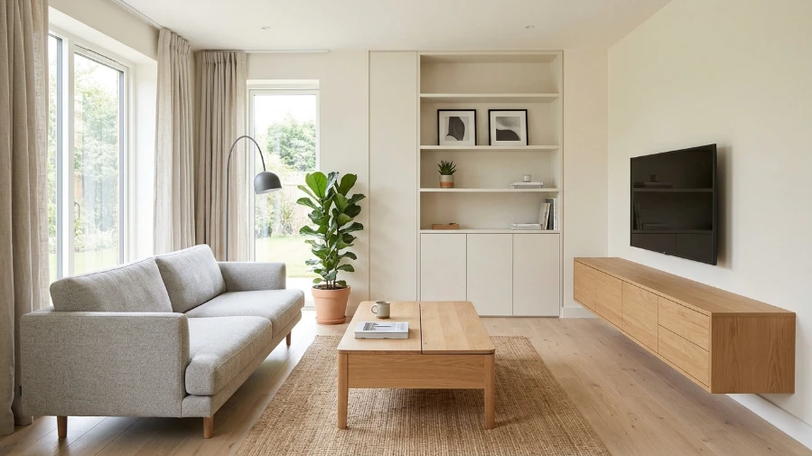  The Minimalist Living Room with a Single Statement Plant