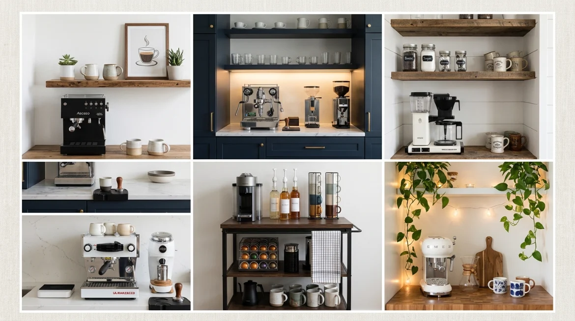 20 Modern Coffee Bar Ideas to Upgrade Your Home Setup