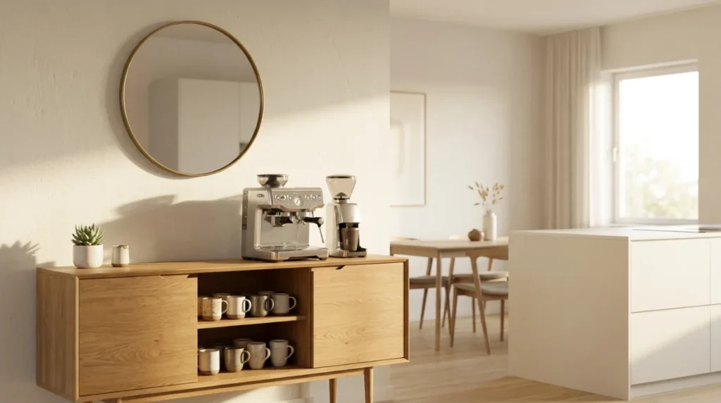 Open Shelving with Storage Baskets