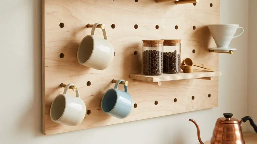 The Pegboard Coffee Organization Wall