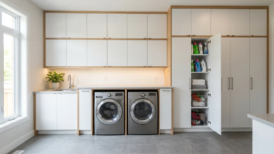 Floor to Ceiling Cabinet Storage
