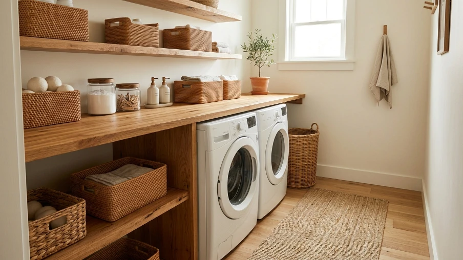  Laundry Room with Natural Materials