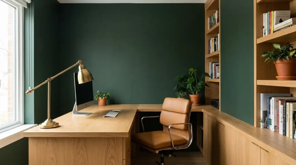 Build a Dark Green Home Office