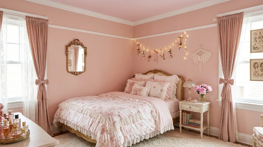 Pastel Pink Ceiling for a Fully Immersive Look