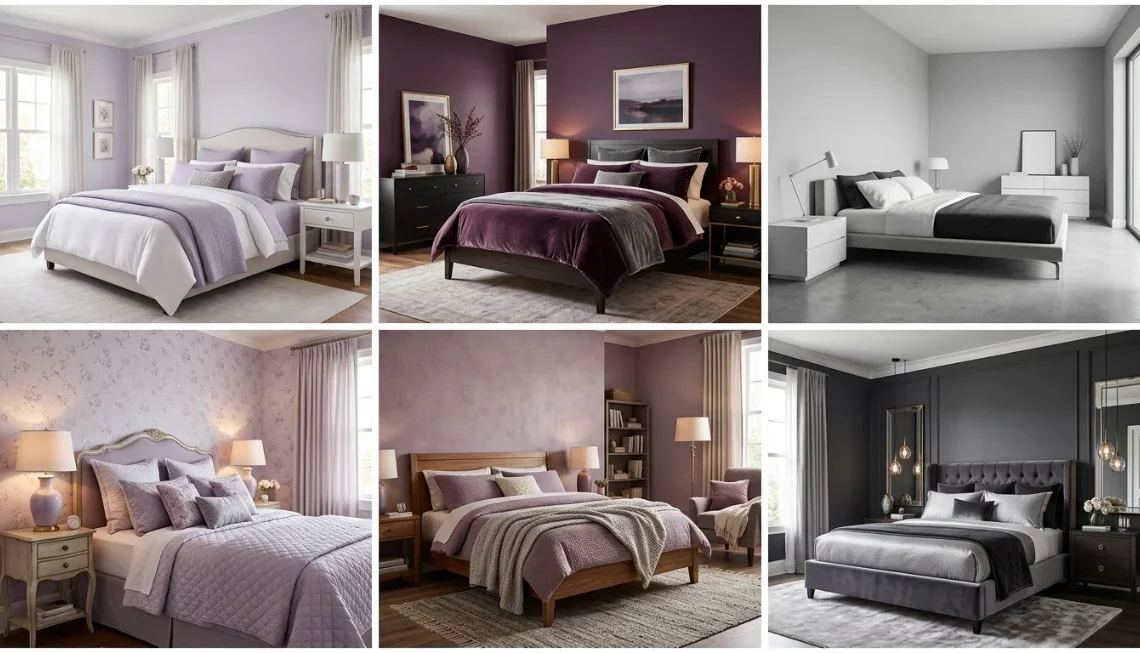 18 Purple Gray Bedroom Ideas for Chic and Peaceful Style