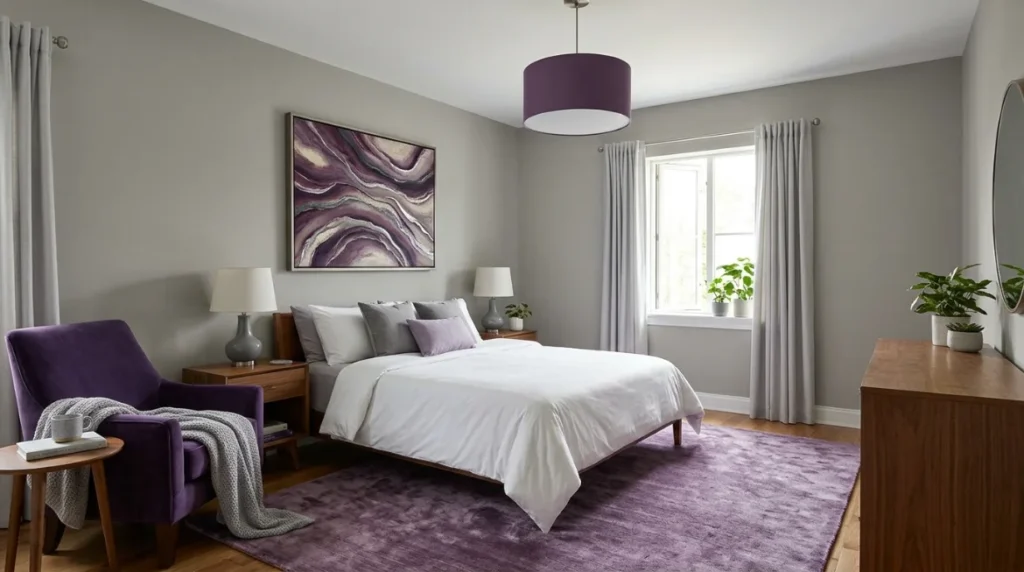 Plum and Charcoal for a Moody, Luxurious Look