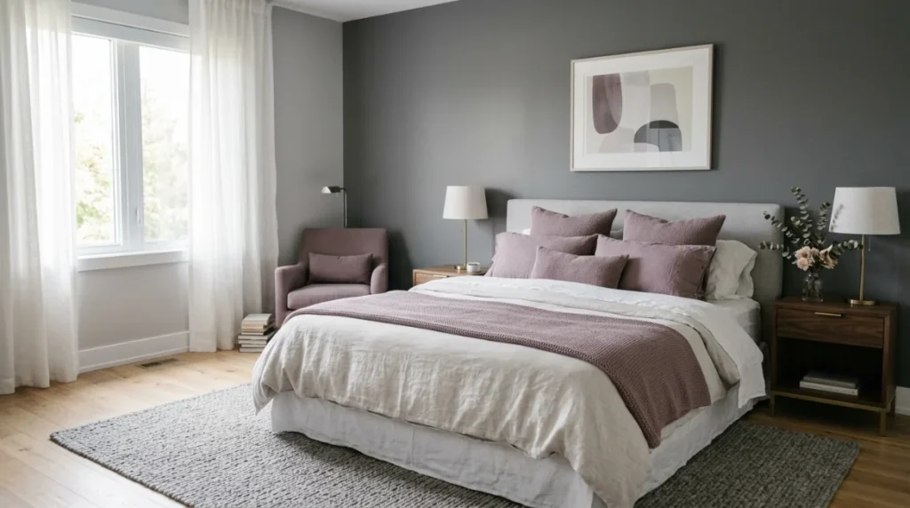 Modern Minimalist Purple and Gray
