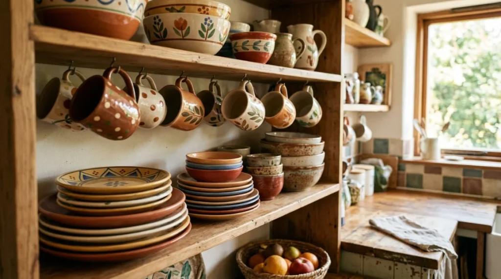 Style Open Shelves With Ceramics