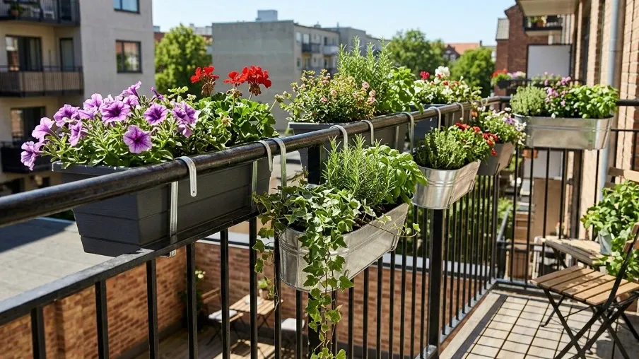 Railing Planters for Compact Gardening