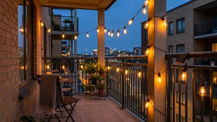String Lights for Balcony Ambiance