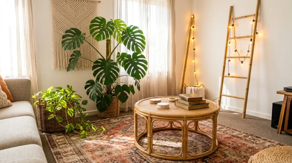 Go for a Tropical Boho Living Room
