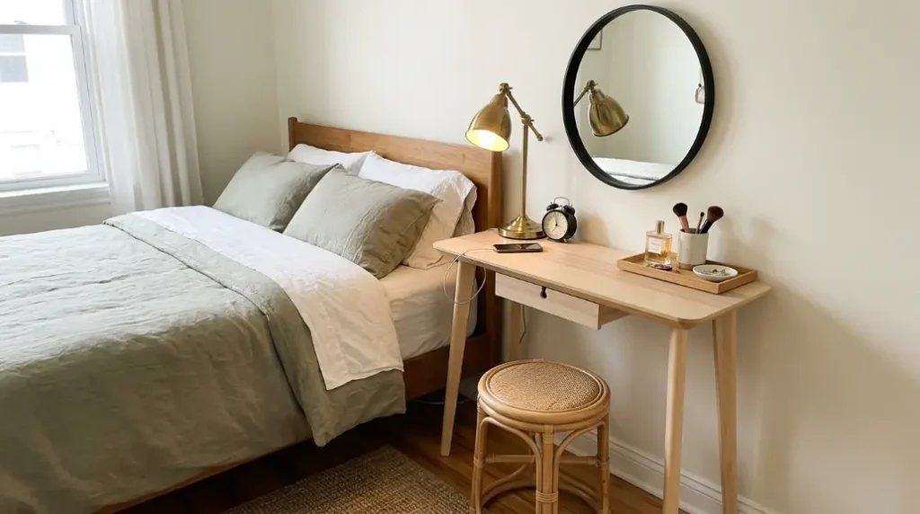 Vanity with LED Mirror for Small Spaces