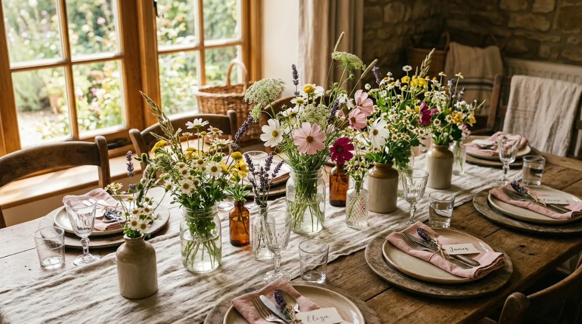 18 Wildflower Tablescape Ideas for Elegant Table Settings