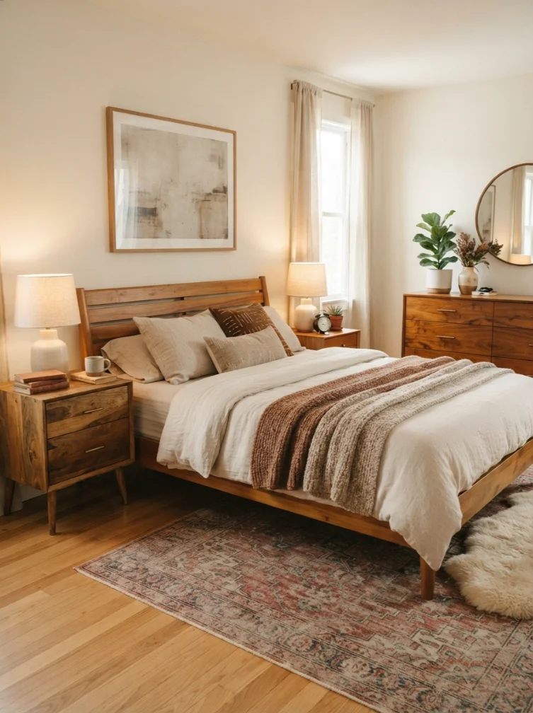 Warm Wood Furniture Throughout