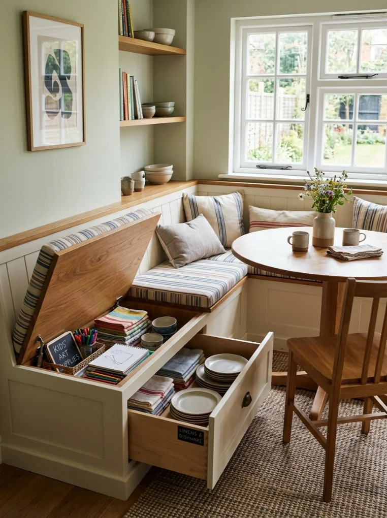 Corner Bench Seating With Hidden Storage