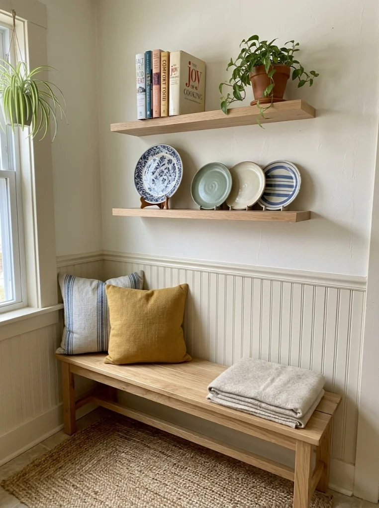 Dining Nook With Open Shelving