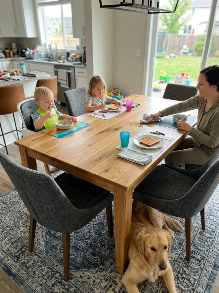 Family Dining Space With Durable Materials