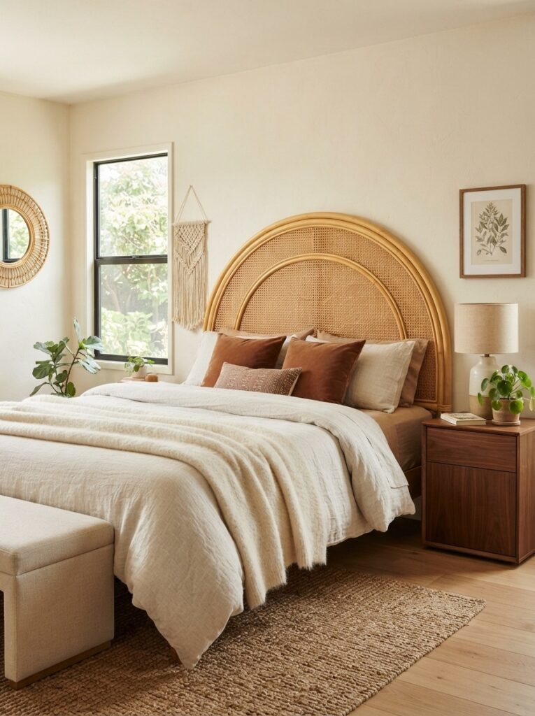 Arched Cane Headboard Ideas