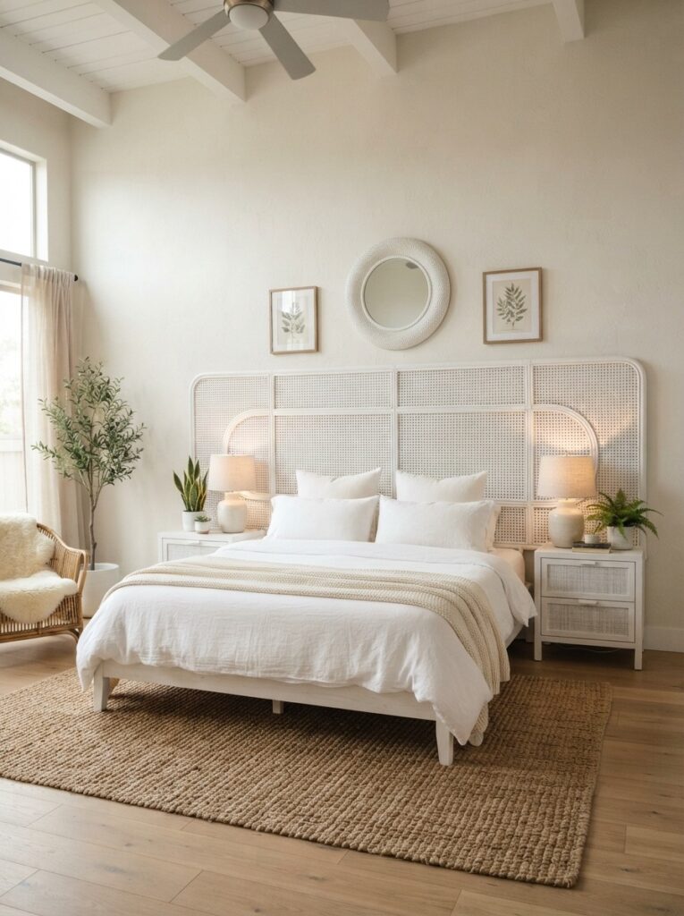 Hanging Plants Beside the Headboard Ideas