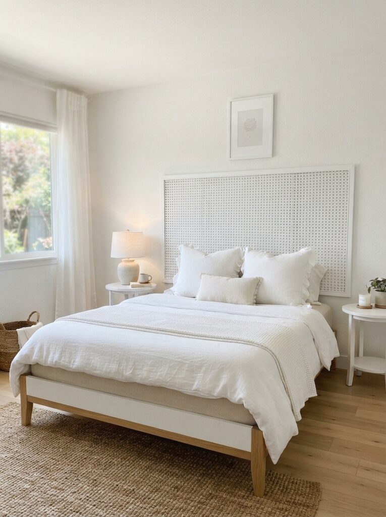 DIY Rattan Headboard Panel Ideas