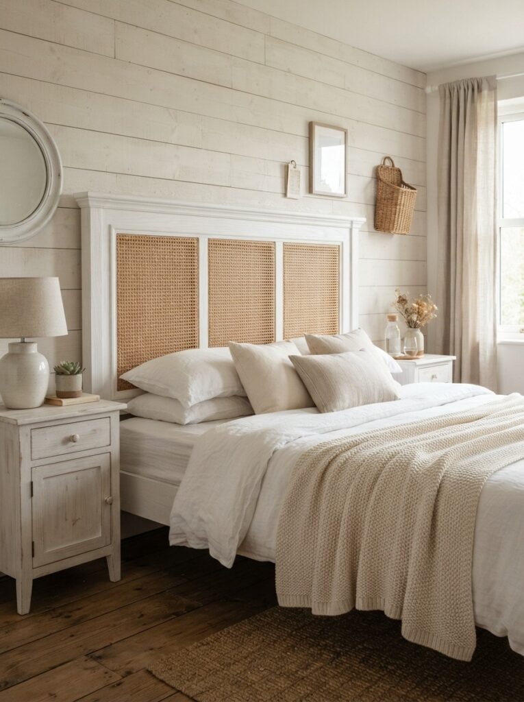 Wooden Rattan Headboard Combo Headboard Ideas